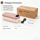 900ml Cordless Heating Lunch Box, 7200mAh Long Battery Life, Portable Meal Warmer (GREY)