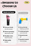 Electric Cat Fishing Wand Toy: One-Button Launch with Spring Retraction, the Perfect Stress-Relief Toy for Human-Pet Interaction/[Gift battery *2+ replacement head *2+ screwdriver]
