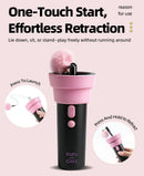 Electric Cat Fishing Wand Toy: One-Button Launch with Spring Retraction, the Perfect Stress-Relief Toy for Human-Pet Interaction/Black [gift battery *2+ replacement head *2+ screwdriver]