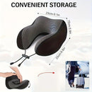 Outdoor Travel Car Pillow, 1pc Memory Foam Hooded U-shaped Neck Pillow, Washable, Neck Pillow with Hood.(black)
