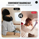 Outdoor Travel Car Pillow, 1pc Memory Foam Hooded U-shaped Neck Pillow, Washable, Neck Pillow with Hood.GREY