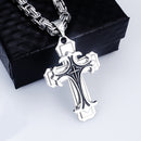 golden Men's Vintage Flat Handmade Necklace with Multi-layered Stainless Steel Pendant Jewelry Accessory.