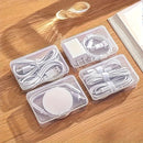 Transparent cable organizer, 7 small + 1 large combo design. Lightweight and durable, stores data cables and chargers, keeps desktop tidy. Ideal storage solution for both home and office.