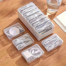 Transparent cable organizer, 7 small + 1 large combo design. Lightweight and durable, stores data cables and chargers, keeps desktop tidy. Ideal storage solution for both home and office.