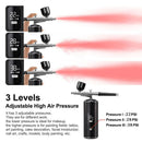 Black Portable Wireless Airbrush Kit, ideal for nail art, painting, cake decoration, and makeup. Rechargeable design, perfect for both amateurs and professionals.