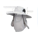 grey，Extra Wide Fishing Hat with Detachable Sun Visor and Neck Guard - The Perfect Choice for Summer Fishing, Hiking, and Outdoor Activities