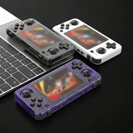 R36H Retro Game Console 64G  Handheld with 23 Emulators, Linux System, 3.5-inch IPS Screen, 640×480 Resolution, USB Charging, Ultra-Long Battery Life, Perfect Gift for Friends。black