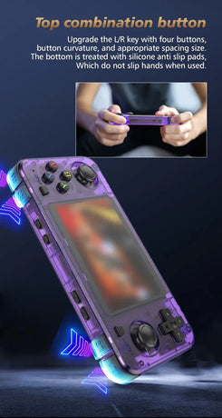 R36H Retro Game Console 64G  Handheld with 23 Emulators, Linux System, 3.5-inch IPS Screen, 640×480 Resolution, USB Charging, Ultra-Long Battery Life, Perfect Gift for Friends.RED