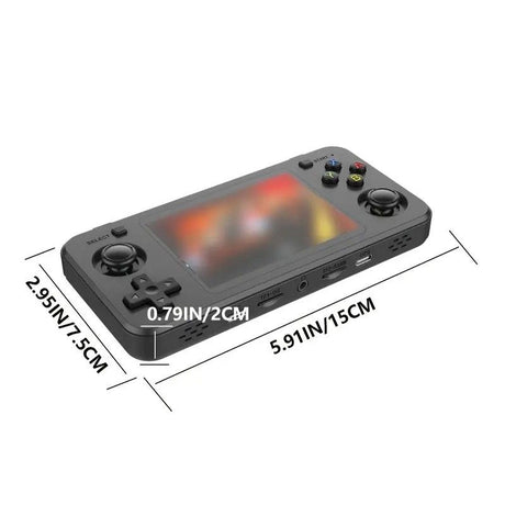 R36H Retro Game Console 64G  Handheld with 23 Emulators, Linux System, 3.5-inch IPS Screen, 640×480 Resolution, USB Charging, Ultra-Long Battery Life, Perfect Gift for Friends.RED