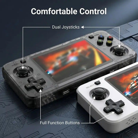 R36H Retro Game Console 128G  Handheld with 23 Emulators, Linux System, 3.5-inch IPS Screen, 640×480 Resolution, USB Charging, Ultra-Long Battery Life, Perfect Gift for Friends.purple
