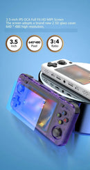 R36H Retro Game Console 128G  Handheld with 23 Emulators, Linux System, 3.5-inch IPS Screen, 640×480 Resolution, USB Charging, Ultra-Long Battery Life, Perfect Gift for Friends.purple