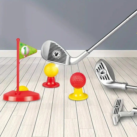 Set Golf Kanak-kanak Tongkat Teleskopik Mainan Luar Dalam Rumah Interaktif