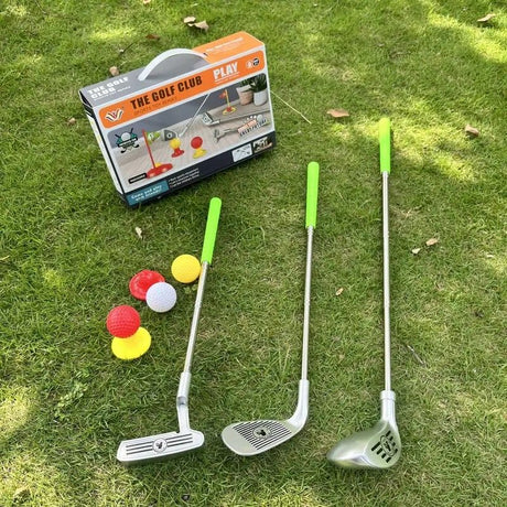 Set Golf Kanak-kanak Tongkat Teleskopik Mainan Luar Dalam Rumah Interaktif