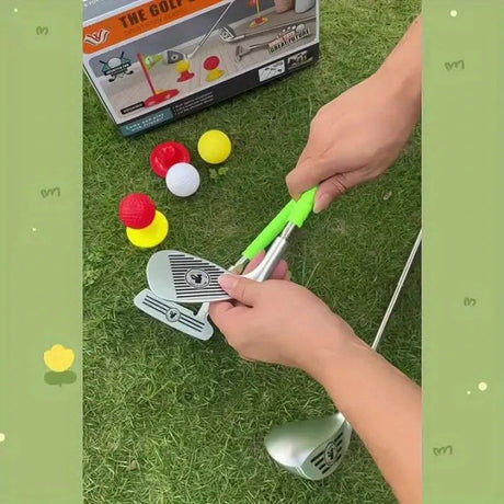 Set Golf Kanak-kanak Tongkat Teleskopik Mainan Luar Dalam Rumah Interaktif