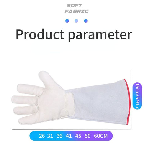 Thermal Leather Freezer Work Gloves – Thinsulate Lined, Kevlar Reinforced Cold Store & Outdoor Winter Safety Gloves(40CM/15.75IN)