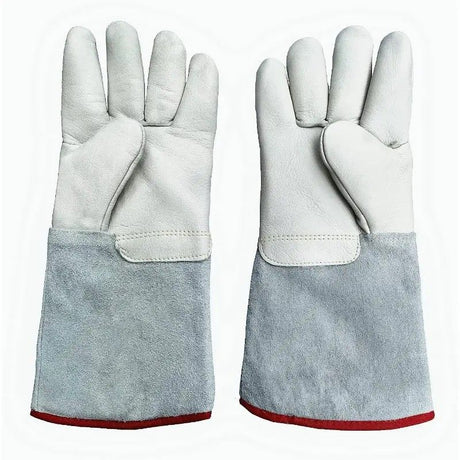 Thermal Leather Freezer Work Gloves – Thinsulate Lined, Kevlar Reinforced Cold Store & Outdoor Winter Safety Gloves(36cm/14.17in)