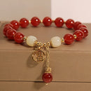 2PCS Versatile Fortune Bracelet, Retro Chinese-style Red "Fu" Character Women's Bracelet, Mother's Day Gift