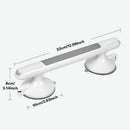 Drill-free Suction Cup Safety Grab Bar – Dual Suction Cup Vacuum Adsorption, Load Capacity 120kg, Red and Green Indicator Light for Visual Safety, Anti-slip Handle for Multi-scenario Use