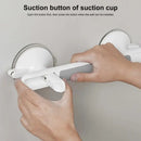 Drill-free Suction Cup Safety Grab Bar – Dual Suction Cup Vacuum Adsorption, Load Capacity 120kg, Red and Green Indicator Light for Visual Safety, Anti-slip Handle for Multi-scenario Use