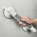 Drill-free Suction Cup Safety Grab Bar – Dual Suction Cup Vacuum Adsorption, Load Capacity 120kg, Red and Green Indicator Light for Visual Safety, Anti-slip Handle for Multi-scenario Use