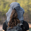 khaki Fashion Wide Brim Sun Hat with Ponytail Hole - Bohemian Baseball Cap Design, Visor, Breathable Polyester