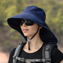 khaki Fashion Wide Brim Sun Hat with Ponytail Hole - Bohemian Baseball Cap Design, Visor, Breathable Polyester