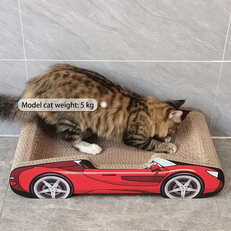 Bestselling Red Racing Car Cat Scratcher Bed | Corrugated Cardboard Durable Cat Bed + Scratcher 2-in-1, Suitable for Cats Under 7kg(PINK)