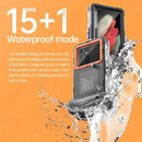 15m Waterproof Phone Case for Diving & Surfing - 1 Hour Underwater Shooting, Dual Seal, Zinc Alloy Buckle, Fits iPhone Samsung Xiaomi up to 6.9 Inch(BLACK+BLUE)