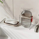 5PCS Portable Soap Case with Lid - Leak-proof Travel Soap Box, Compact Oval Soap Dispenser with Drain Holes, Transparent Lid for Easy Identification, Lightweight and Hygienic, Suitable for Camping, Gym, Bathroom, Kitchen - Durable PET Material, Bathroom S