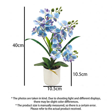 Artificial Moth Orchid Potted Plant, Bringing Natural Vitality into Your Home; Flowers Never Wilt, Staying Evergreen All Year Round./YELLOW