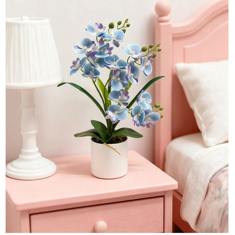 Artificial Moth Orchid Potted Plant, Bringing Natural Vitality into Your Home; Flowers Never Wilt, Staying Evergreen All Year Round./Purple heart