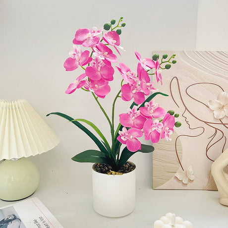 Artificial Moth Orchid Potted Plant, Bringing Natural Vitality into Your Home; Flowers Never Wilt, Staying Evergreen All Year Round./pink