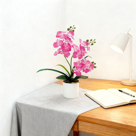 Artificial Moth Orchid Potted Plant, Bringing Natural Vitality into Your Home; Flowers Never Wilt, Staying Evergreen All Year Round./pink