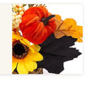 Autumn artificial mini potted plant, woven basket paired with sunflowers, pumpkins, and maple leaves, full and realistic petals, no maintenance required, adding warm autumn vibes to your home./30G model