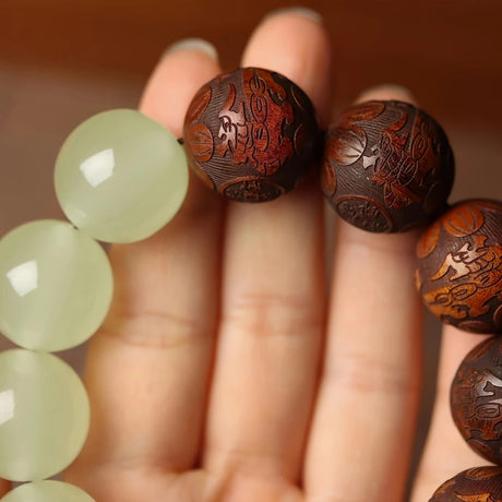 1pc Classic 12-bead 20mm Handmade Wooden Carved 