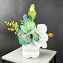 Simulated iris potted plant, floral artistry vibrant and colorful, pumpkin planter round and versatile, no maintenance ready to display upon opening, brightens up new Chinese-style and light luxury home spaces.(GREEN)