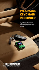 Creative Car-Shaped 2K HD Thumb Camera: Mini & Portable, Auto Focus, Clear in Low Light, Captures Every Wonderful Moment of Childhood and Life（G5 dark green 32G memory card）