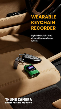 Creative Car-Shaped 2K HD Thumb Camera: Mini & Portable, Auto Focus, Clear in Low Light, Captures Every Wonderful Moment of Childhood and Life（G5 dark green 32G memory card）