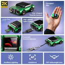 Creative Car-Shaped 2K HD Thumb Camera: Mini & Portable, Auto Focus, Clear in Low Light, Captures Every Wonderful Moment of Childhood and Life（G5 yellow 32G memory card）