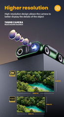Creative Car-Shaped 2K HD Thumb Camera: Mini & Portable, Auto Focus, Clear in Low Light, Captures Every Wonderful Moment of Childhood and Life(G5 blue 32G memory card）