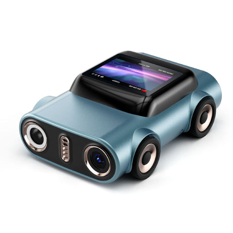 Creative Car-Shaped 2K HD Thumb Camera: Mini & Portable, Auto Focus, Clear in Low Light, Captures Every Wonderful Moment of Childhood and Life(G5 Rose Red 32G Memory Card）