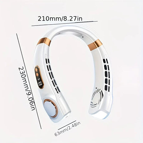 New Neck Hanging Fan Portable Mini USB Fan Personal Cooling Turbine Small Charging Quiet Lazy-Friendly.pink