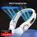 New Neck Hanging Fan Portable Mini USB Fan Personal Cooling Turbine Small Charging Quiet Lazy-Friendly.BLUE