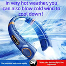 New Neck Hanging Fan Portable Mini USB Fan Personal Cooling Turbine Small Charging Quiet Lazy-Friendly.Black