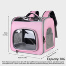 Pet Backpack Portable Transparent Foldable Comfort Design Hands-Free Travel for Cats Small Dogs(BLUE)