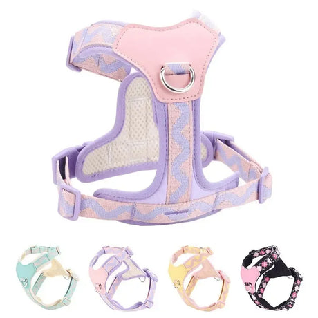 Y-Shaped Anti-Pull Pet Harness + Leash Set: Breathable Mesh, Adjustable, No Neck Choking, Suitable for Small to Medium-Sized Dogs and Cats, Makes Walking Easier. (black, Size L)
