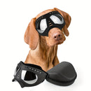 Large Dog Goggles | Windproof, Snowproof, UV Protection, Flexible Frame Sunglasses for Outdoor Adventure(black)