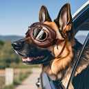 Retro Aviator Dog Goggles | Windproof & UV Protection Adjustable Foldable Sunglasses for Medium-Large Dogs(Bronze &Color)