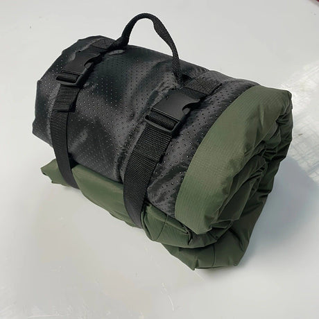 High-quality moisture-proof thick portable camping dog bed suitable for medium / large / small dogs - durable polyester outdoor mat with handle foldable design suitable for travel home and camping trips camping bed.GREY