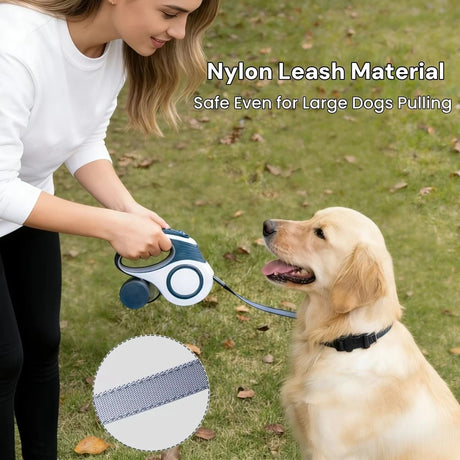 Multi-function Automatic Retractable Pet Leash: High-Strength Anti-Break, One-Click Lock, Comfortable Grip, Eco-Friendly Waste Disposal, 3 Meters/118.11 Inches for Secure Dog Walking(claret-red)